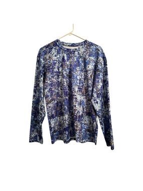 Gamehide Fishing Camo Shirt Blue Womens Medium Long Sleeves Pullover Camouflage